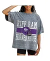 Gameday Couture Women's Gray Tcu Horned Frogs On The Ball Oversized T-shirt In Gray