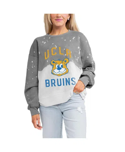 Gameday Couture Women's Gray Ucla Bruins Twice As Nice Faded Crewneck Sweatshirt
