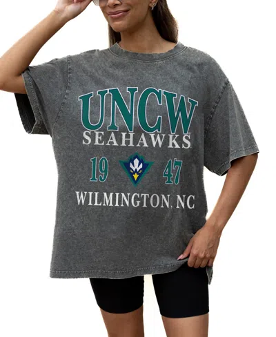 Gameday Couture Women's Gray Unc Wilmington Seahawks Oversized Snow Wash T-shirt