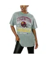 Gameday Couture Women's Gray Washington Commanders Snow Wash Oversized Long Sleeve T-shirt In Gray