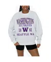 Gameday Couture Women's Gray Washington Huskies Established Premium Fleece Drop Pullover Sweatshirt In Gray