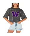 Shop Gameday Couture Women's Gray Washington Huskies Go Time Rhinestone Crop T-shirt
