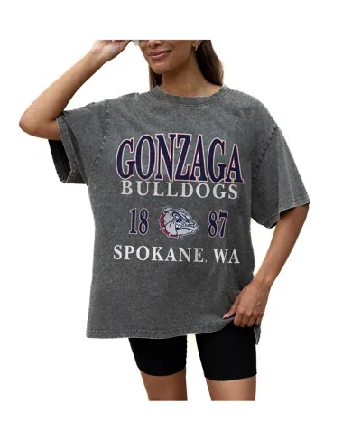 Gameday Couture Women's Grey Gonzaga Bulldogs Oversized Snow Wash T-shirt In Gray