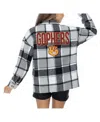 Gameday Couture Women's Grey Minnesota Golden Gophers Long Sleeve Brushed Plaid Button-up Overshirt Jacket In Multi