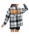 Gameday Couture Women's Grey Tennessee Volunteers Long Sleeve Brushed Plaid Button-up Overshirt Jacket In Gray
