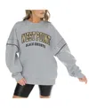 Gameday Couture Women's Heather Gray Purdue Boilermakers Competitive Edge Oversized Fleece Pullover Sweatshirt