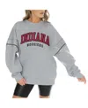 Gameday Couture Women's Heather Gray Georgia Bulldogs Competitive Edge Oversized Fleece Pullover Sweatshirt In Heather Gray
