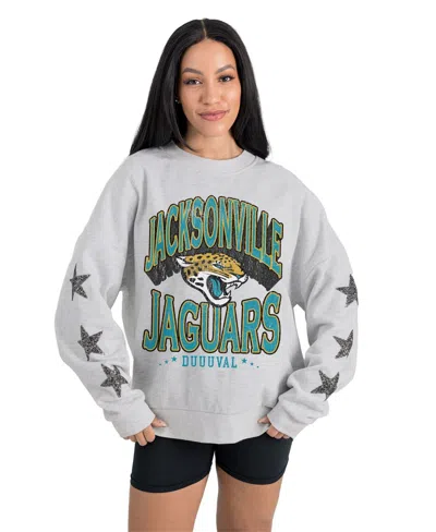 Gameday Couture Women's Jacksonville Jaguars Resilience Relaxed-fit Rhinestone Pullover Sweatshirt In White