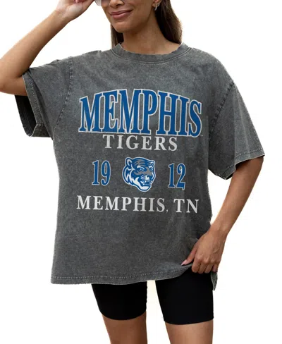 Gameday Couture Women's Memphis Tigers Oversized Graphic T-shirt In Gray
