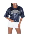 Gameday Couture Women's Navy Dallas Cowboys Rise Up Sequin Cropped T-shirt In Navy