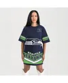 Gameday Couture Women's Navy Seattle Seahawks Perfect Score Vintage T-shirt Dress In Blue