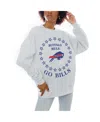 Gameday Couture Women's Oatmeal Buffalo Bills Superstar Premium Fleece Drop Shoulder Pullover Sweatshirt In Oatmeal
