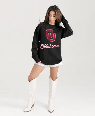 Gameday Couture Women's Oklahoma Sooners Honor Roll Oversized Long-sleeve T-shirt In Black