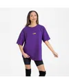 Gameday Couture Women's Purple Lsu Tigers Oversized Back At Ya T-shirt In Multi