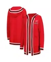 Gameday Couture Women's Red Wisconsin Badgers Tri-blend Rounded Stripe Sweater In Red