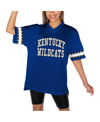 Gameday Couture Women's Royal Kentucky Wildcats Until Kickoff Rhinestone Fashion T-shirt