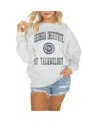 Gameday Couture Women's Steel Georgia Tech Yellow Jackets Good Vibes Premium Fleece Drop Shoulder Pullover Sweatshir