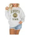 Gameday Couture Women's Steel West Virginia Mountaineers Good Vibes Premium Fleece Drop Shoulder Pullover Sweatshirt In Steel