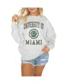 Gameday Couture Women's Steel West Virginia Mountaineers Good Vibes Premium Fleece Drop Shoulder Pullover Sweatshirt In Steel