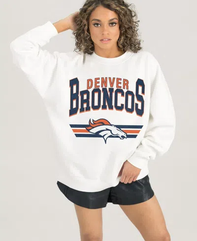 Gameday Couture Women's Swift Strike Denver Broncos Oversized Fleece Sweatshirt In White