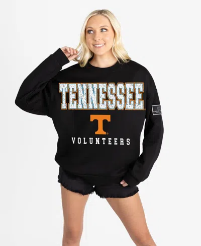 Gameday Couture Women's Tennessee Volunteers Oversized Crewneck Sweatshirt In Black