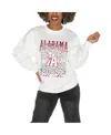 Gameday Couture Women's White Michigan State Spartans Drop Shoulder Fleece Drop Pullover Sweatshirt In White