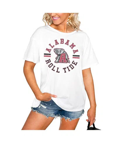 Gameday Couture Women's White Alabama Crimson Tide Vintage Days Easy T-shirt