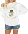 Gameday Couture Women's White University Of Tampa Spartans Good Vibes Premium Fleece Drop Shoulder Pullover Sweatshi In White