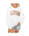 Gameday Couture Women's White Clemson Tigers Distressed Snap Perfect Oversized Pullover Sweatshirt In White