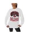 Gameday Couture Women's White Georgia Bulldogs Midweight Oversized Long Sleeve T-shirt In White