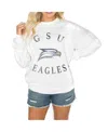 Gameday Couture Women's White Coastal Carolina Chanticleers Good Vibes Premium Fleece Drop Shoulder Pullover Sweatsh In White