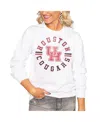 Gameday Couture Women's White Houston Cougars Oversized Vintage Days Perfect Crew Sweatshirt In White