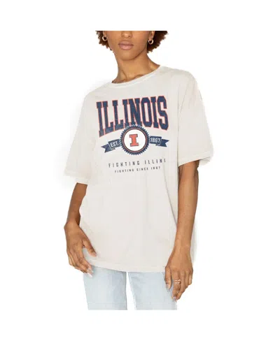 Gameday Couture Women's White Illinois Fighting Illini Get Goin' Oversized T-shirt
