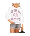 Gameday Couture Women's White Indiana Hoosiers Seal Of Approval Oversized Perfect Pullover Sweatshirt In White