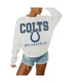 Gameday Couture Women's White Indianapolis Colts Sunday Drives Oversized Crewneck Pullover Sweatshirt In White
