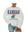 Gameday Couture Women's White Kansas Jayhawks Freestyle Fleece Pullover Sweatshirt In White