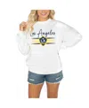 Gameday Couture Women's White Coastal Carolina Chanticleers Good Vibes Premium Fleece Drop Shoulder Pullover Sweatsh In White