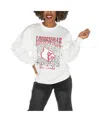 Gameday Couture Women's White Michigan State Spartans Drop Shoulder Fleece Drop Pullover Sweatshirt In White