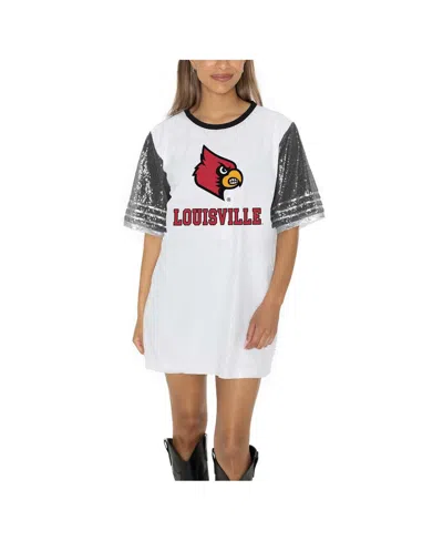 Gameday Couture Women's White Louisville Cardinals Full Sequin Jersey Dress
