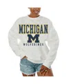 Gameday Couture Women's White Michigan Wolverines Freestyle Fleece Pullover Sweatshirt In White