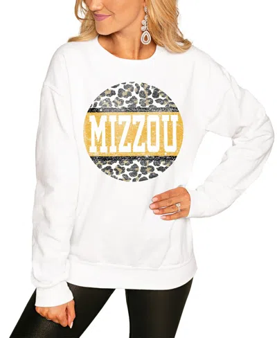 Gameday Couture Women's White Missouri Tigers Scoop Score Pullover Sweatshirt