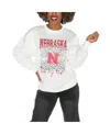 Gameday Couture Women's White Michigan State Spartans Drop Shoulder Fleece Drop Pullover Sweatshirt In White