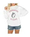 Gameday Couture Women's White Coastal Carolina Chanticleers Good Vibes Premium Fleece Drop Shoulder Pullover Sweatsh In White