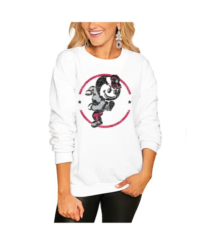 Gameday Couture Women's White Ohio State Buckeyes End Zone Pullover Sweatshirt