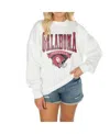 Gameday Couture Women's White West Virginia Mountaineers Good Vibes Premium Fleece Drop Shoulder Pullover Sweatshirt In White