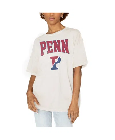 Gameday Couture Women's White Pennsylvania Quakers Get Goin' Oversized T-shirt
