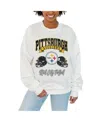 Gameday Couture Women's White Pittsburgh Steelers Passing Time Pullover Sweatshirt In White