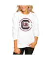 Gameday Couture Women's White South Carolina Gamecocks End Zone Oversized Sweatshirt In White