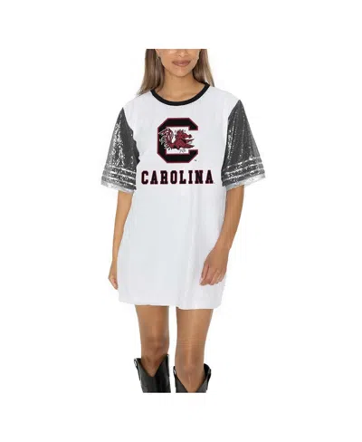 Gameday Couture Women's White South Carolina Gamecocks Full Sequin Jersey Dress