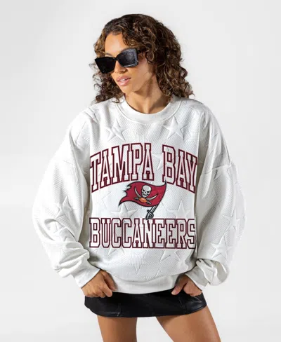 Gameday Couture Women's White Tampa Bay Buccaneers Big Play Energy Tonal Star Embossed Sweatshirt